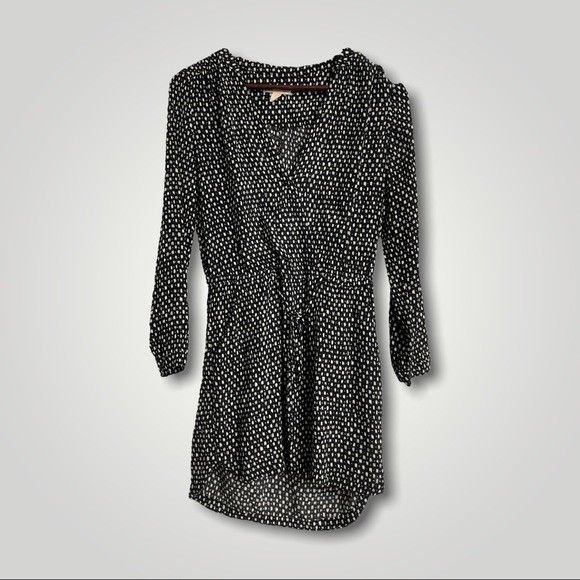 MOVING-SALE Mango wrap dress geometric pattern size 4 - Picture 3 of 5